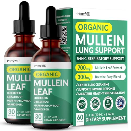 Mullein Drops for Lungs & Respiratory Health - 2-Pack