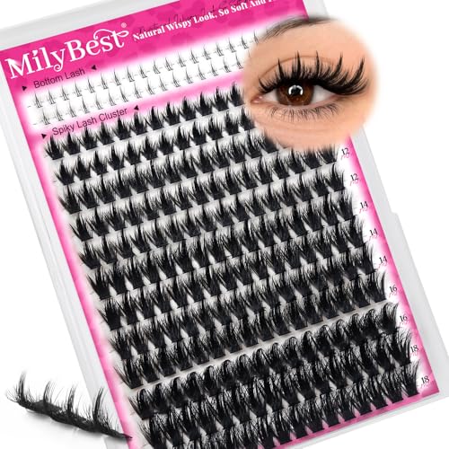 MilyBest Manga Lash Clusters with Spikes & Bottom Lashes, 10-18mm