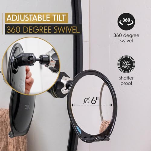 Fogless Shower Mirror with Suction Cup for Shaving - Luxo