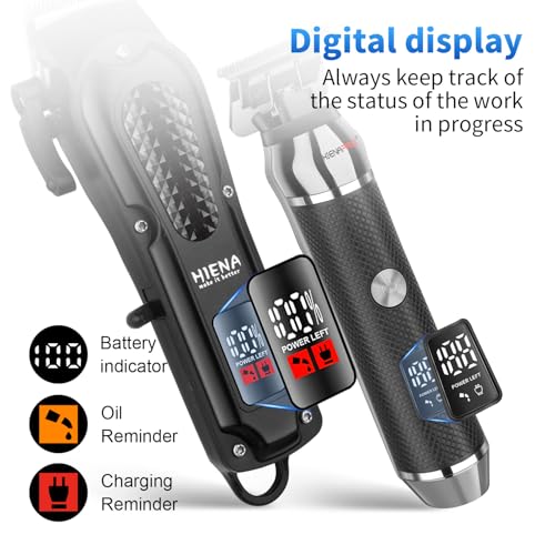 Cordless Hair Clippers & Trimmer Kit for Men - Professional Grooming Set