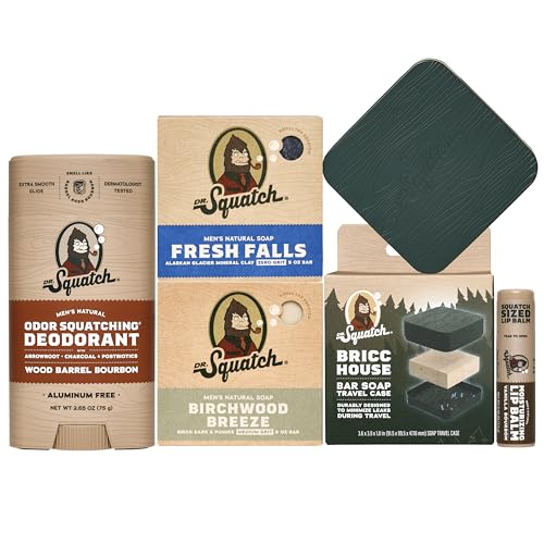 Dr. Squatch Travel Pack - Soap Case, 2 Soaps & Deodorant