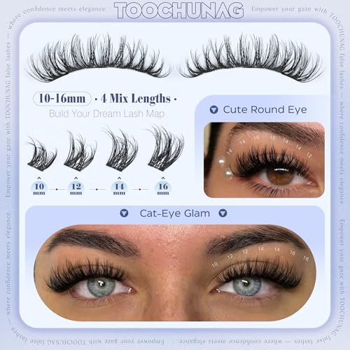 Fluffy Lash Clusters D Curl 10-16mm Faux Mink Eyelash Extensions