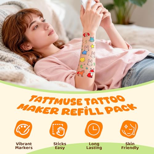 TATTMUSE Tattoo Maker Refill Pack - 40Pcs Custom Temporary Tattoo Paper