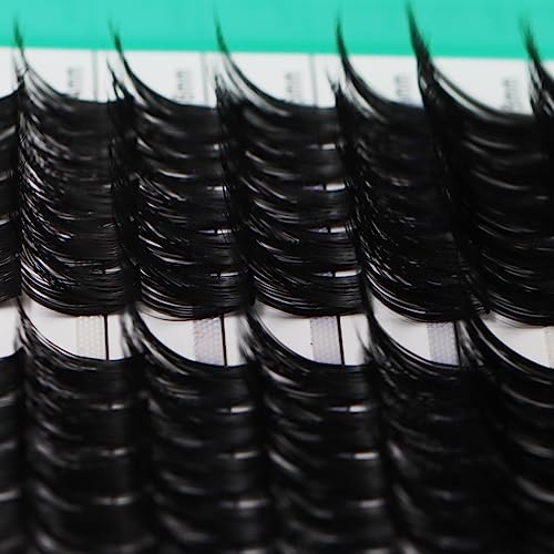 Bodermincer 322 Clusters D Curl Lash Clusters 182pcs 8-10-12-14-16mm +140pcs 10-12-14-16-18mm Mixed Individual Lashes Cluster Eyelash Extensions DIY at Home Reusable Soft Comfortable Wispy Lashes (L 8-10-12-14-16mm+R-10-12-14-16-18mm Mixed)
