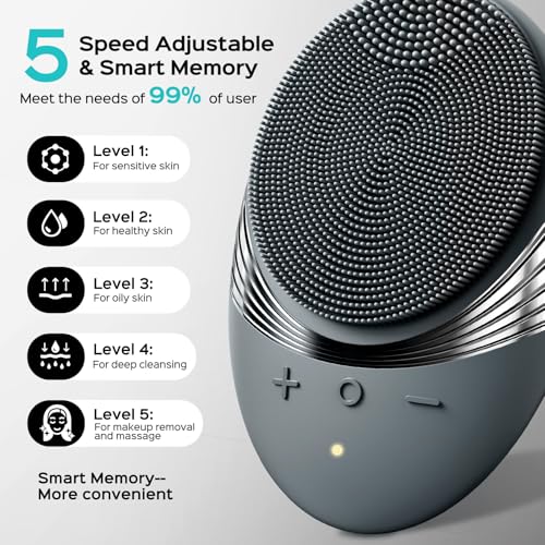 COSLUS FBS01 Facial Cleansing Brush - 5 Modes, Rechargeable