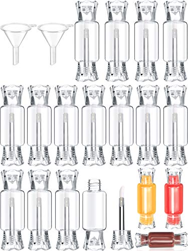 20 Pcs Empty Lip Gloss Tubes 9ml with Wand & Funnel