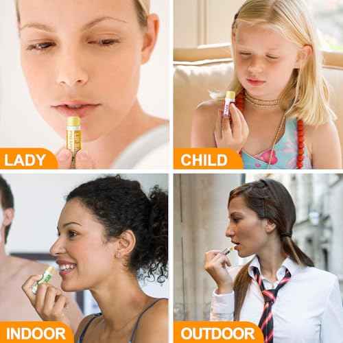 Yopela 42 Pack Natural Lip Balm Bulk with Vitamin E and Coconut Oil - Moisturizing, Soothing, and Repairing Dry and Chapped Lips Valentine's Gift - 14 Flavors - Non-GMO