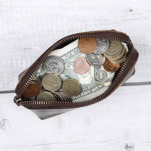 Leather Cosmetic Bags Make Up Bags for Women - Handmade Makeup Case Small Makeup Bags Jewelry Coin Pouch, Toiletry Bag for Men, Travel Cosmetic Pouch For Purse