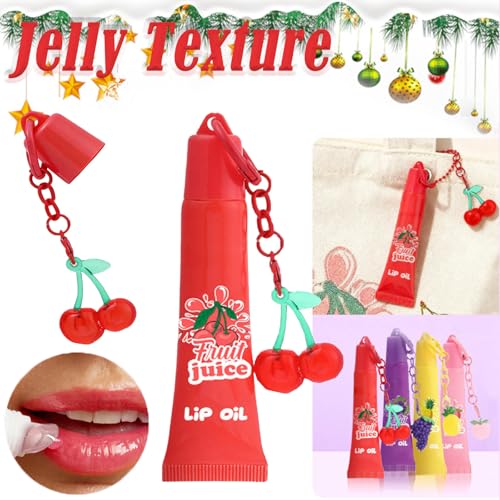 Hydrating Lip Gloss Keychain Set - 4 Colors High Shine