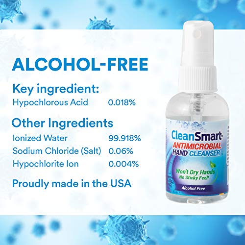 CleanSmart Alcohol-Free Skin & Hand Cleanser Spray, 2oz (Pack of 3)