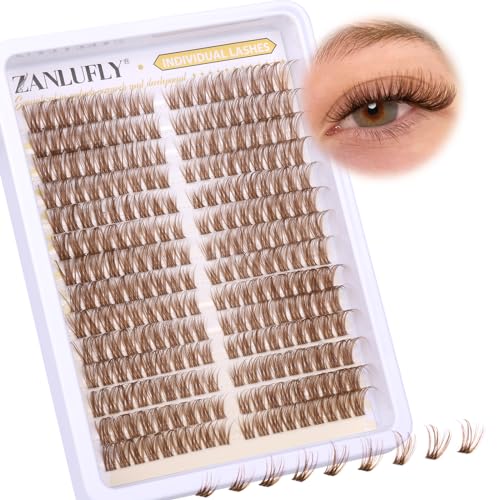 Brown Cluster Lashes Cat Eye 10-16MM D Curl Wispy