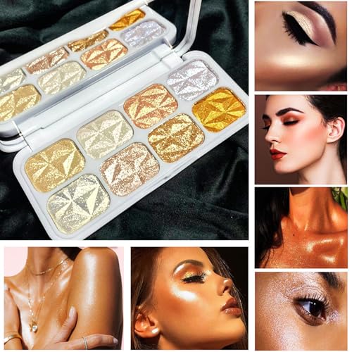8-Color Shimmer Eyeshadow Palette - High Pigment & Waterproof