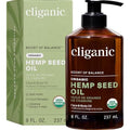 Cliganic Organic Hemp Seed Oil For Skin, Face & Hair - 100% Pure Cold Pressed Natural Unrefined