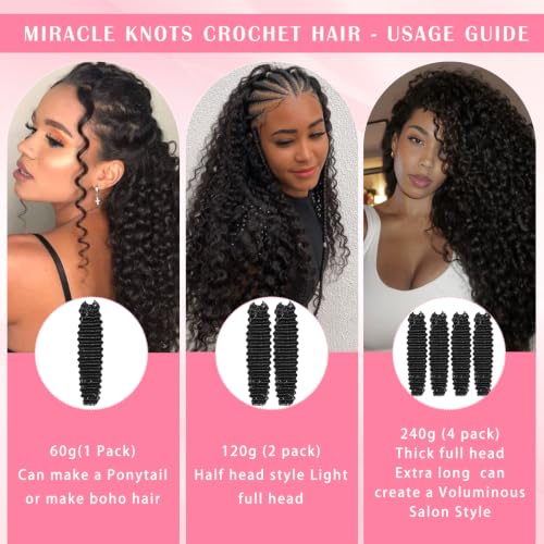 18 Inch Deep Wave Crochet Hair for Black Women - 60g Pre-Separated