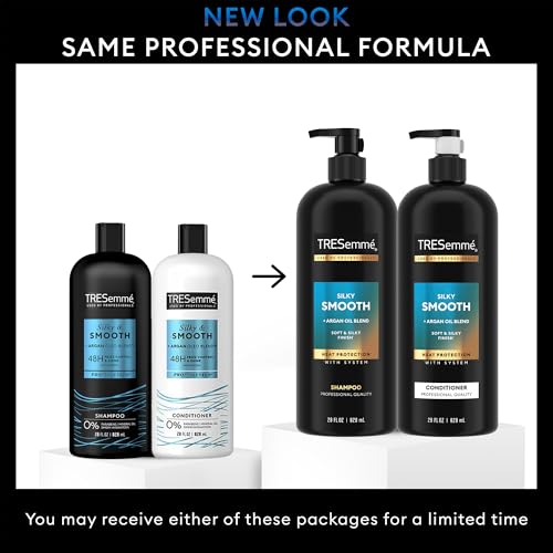 TRESemm? Shampoo and Conditioner Set, Silky & Smooth + Keratin Repair Hair Mask ? Anti-Frizz Hair Products with Argan Oleo Blend (3 Piece Set)