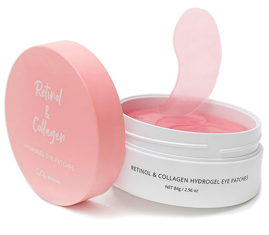 misoli Retinol & Collagen Under Eye Patches - Under Eye Patch for Puffy Eyes & Bags, Dark Circles and Puffiness, Cooling Patches for Skincare, Under Eye Patchess for Beauty & Personal Care