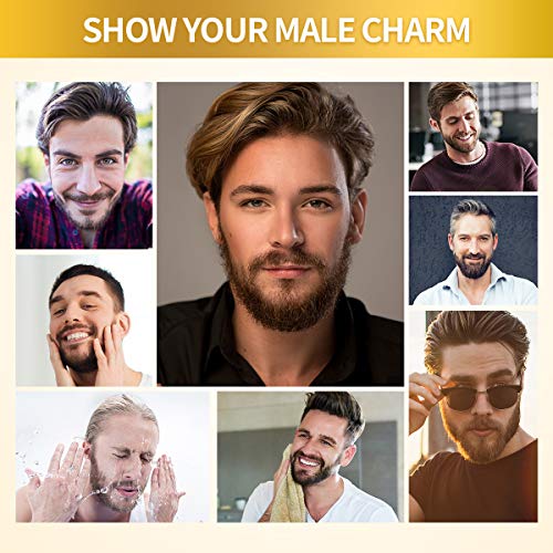 Beard Growth Oil With Biotin Caffeine, Stimulate Beard Growth Serum For Facial Hair Treatment, Promote Hair Regrowth For Men Full Longer Masculine Thick Male Beard Gift