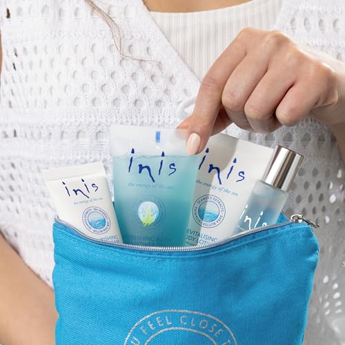 Inis the Energy of the Sea Voyager Gift Set - Travel Size Toiletries for Women and Men - Body Wash - Body Lotion - Hand Cream - Ocean Fresh Unisex Cologne