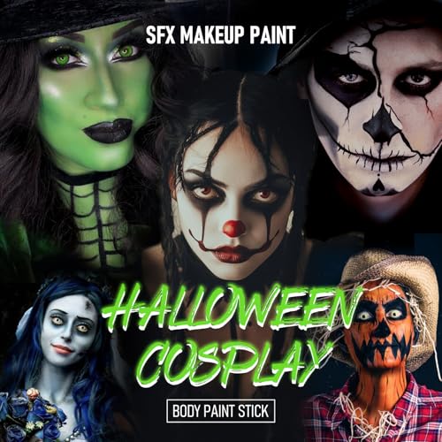 KYDA Blue Face Paint - Light Blue Body Paint Stick for Halloween, Corpse Bride Avatar Sally Cosplay SFX Makeup