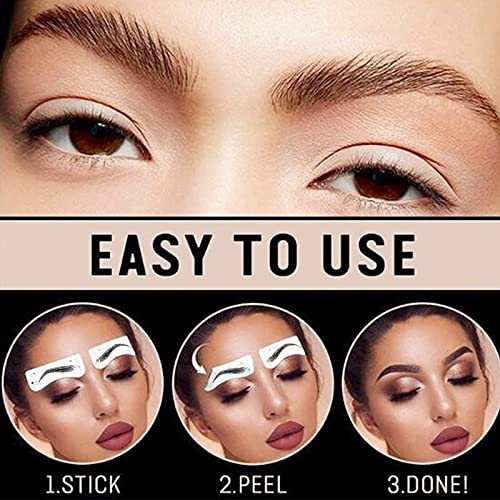 4D Hair-Like Eyebrow Tattoos - 12 Sheets Waterproof Long-Lasting Eyebrow Transfers - Peel Off Stickers - Classic Style, 132 Pairs