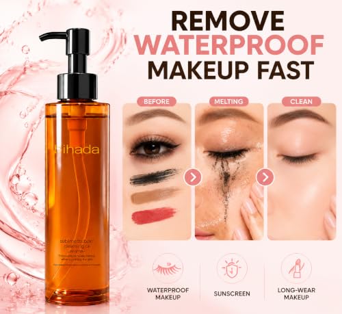 Bihada Cleansing Oil for Face - Makeup Remover & Deep Pore Cleanser