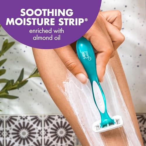 Disposable Razors for Women - 4-Blade Lavender Scented, 4-Pack