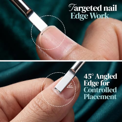 Silver Stainless Steel Cuticle Pusher & Nail Cleaner Tool - 5.5 Inch
