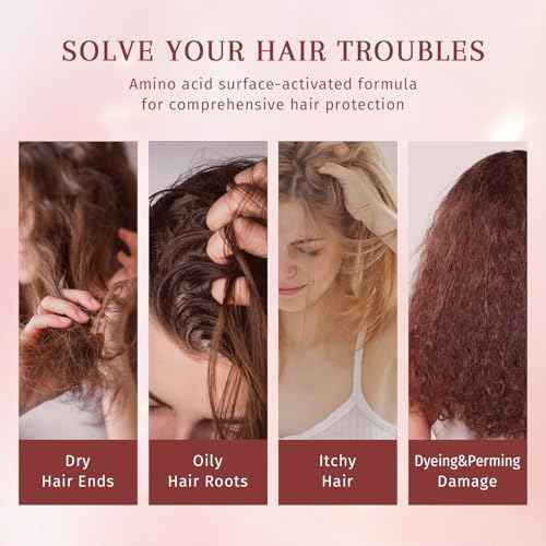 Dear Irean Shampoo and Conditioner Set, Fluffy Fragrance Hair Care For Dry&Damaged Hair, Paraben-Free Shampoo and Conditioner for Women&Men-Made with Keratin, Gifts for Birthday/Christmas (12.4oz x2)