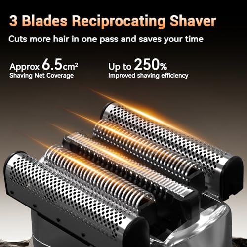 YOXSPD Electric Foil Shaver for Men Gray – 3 Floating Blades Mini USB Rechargeable