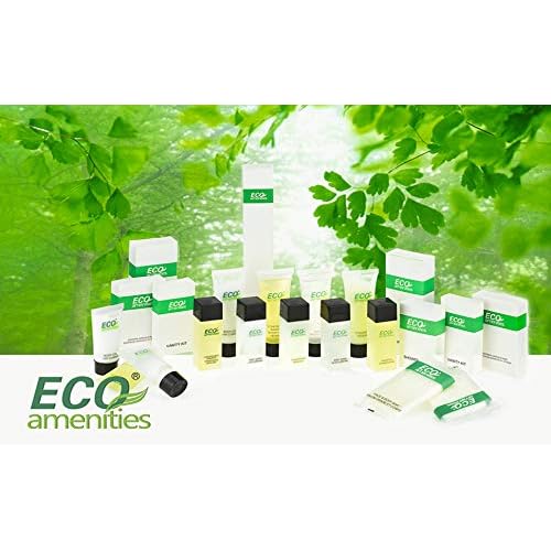 ECO Amenities Travel Size 1oz Body Wash (BULK 200 Pack) - 30ml Bulk Hotel Body Wash Supplies for Guests - Green Tea Scent Eco body wash for woman, Body wash for men, Biodegradable Container