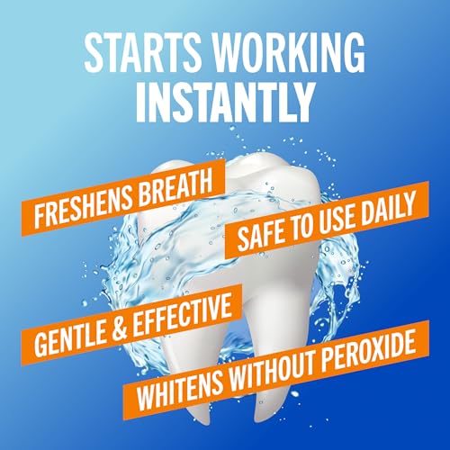 TheraBreath Whitening Mouthwash Dazzling Mint 16 oz Pack of 2 - Alcohol-Free, Dentist Formulated, Stain & Bad Breath Freshener