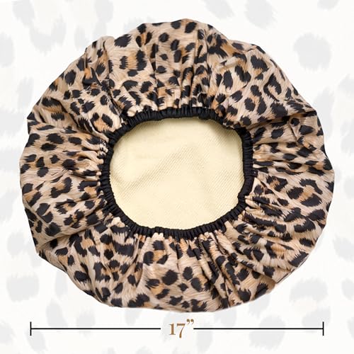 Betty Dain Waterproof Shower Cap, Reversible Oversized Terry