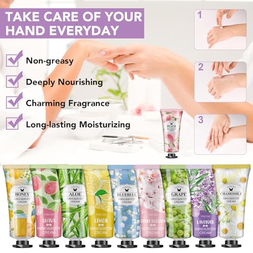 VISCOO 14 Pack Hand Cream Gifts Set For Women,Mothers Day Gifts for Mom,Teacher Appreciation Gift,Nurse Week Gift,Bulk Hand Lotion Travel Size for Dry Cracked Hands,Mini Hand Lotion Hand Care Cream