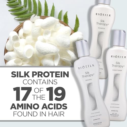 BioSilk Revive Your Locks Kit. Original Silk Therapy 7oz, Silk Therapy Shampoo 7oz, and Silk Therapy Conditioner 7oz (kit Contains 3 Products), 7 fluid_ounces