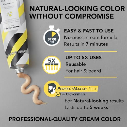 Cleverman Dark Brown Beard Dye for Men - 5 Uses