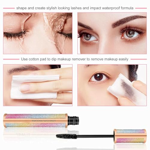 Mcukv 4D Silk Fiber Waterproof Mascara - Voluminous, Lengthening, No Clumping