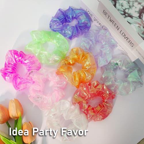 Light Up Mermaid Scrunchies - 18 Pcs Glow in the Dark Hair Accessories