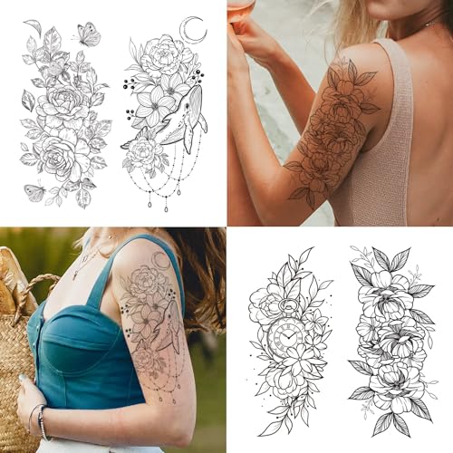 Celaza 61 Sheets Temporary Tattoos for Women, 275 Styles
