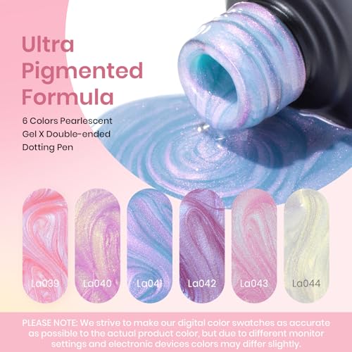 Beetles Pearl Gel Nail Polish Set – 3 Vivid Swirl Colors, Long-Lasting UV/LED Finish