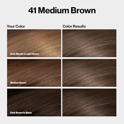 Revlon ColorSilk Bond Repair Medium Brown Hair Dye, 41 Pack of 3
