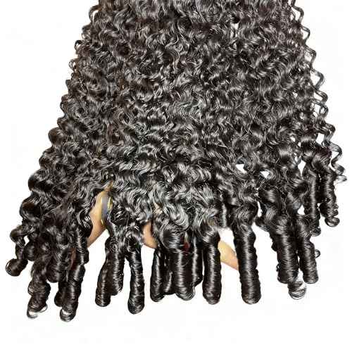 Burmese Curly Bundles Human Hair 20 22 24 Inch 3 bundies 100% Unprocessed Quick Weave 3C4A Water Wave with Spiral Curly End Real Human Hair Extensions for Woman Natural Black