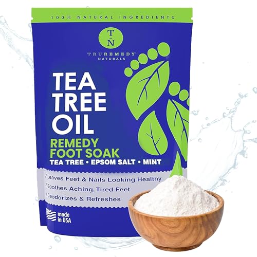 Tea Tree Oil Foot Soak with Epsom Salt & Mint by Truremedy Naturals - 14 oz