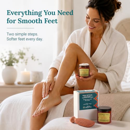 Gilden Tree Pumice Stone & Foot Cream Pedicure Kit for Cracked Heels