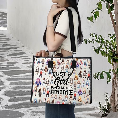 LEVLO Anime Fans Makeup Bag - Lover Gift Cosmetic Bag for Women, Cartoon Makeup Bag (Loves Anime LT)