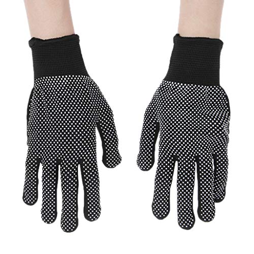 Gray Heat Resistant Hair Styling Gloves for Curling & Straightening - 2 Pairs