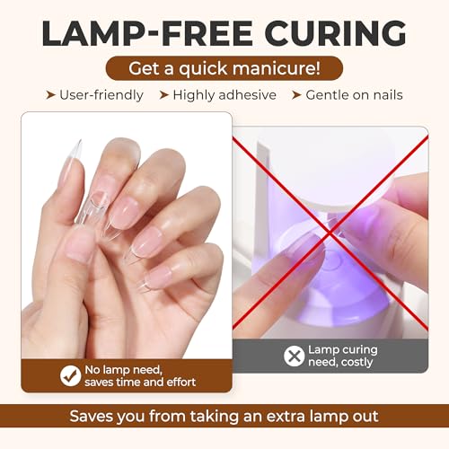 UNA GELLA Strong Nail Glue - 2x10ml Quick Drying Gel for Press-Ons