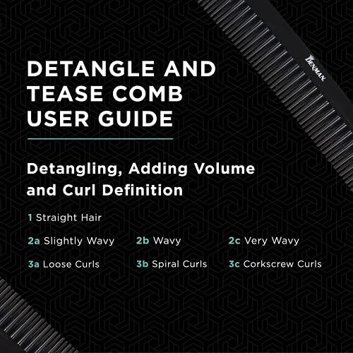 Denman Tame 'n' Tease Multifunction Comb Black
