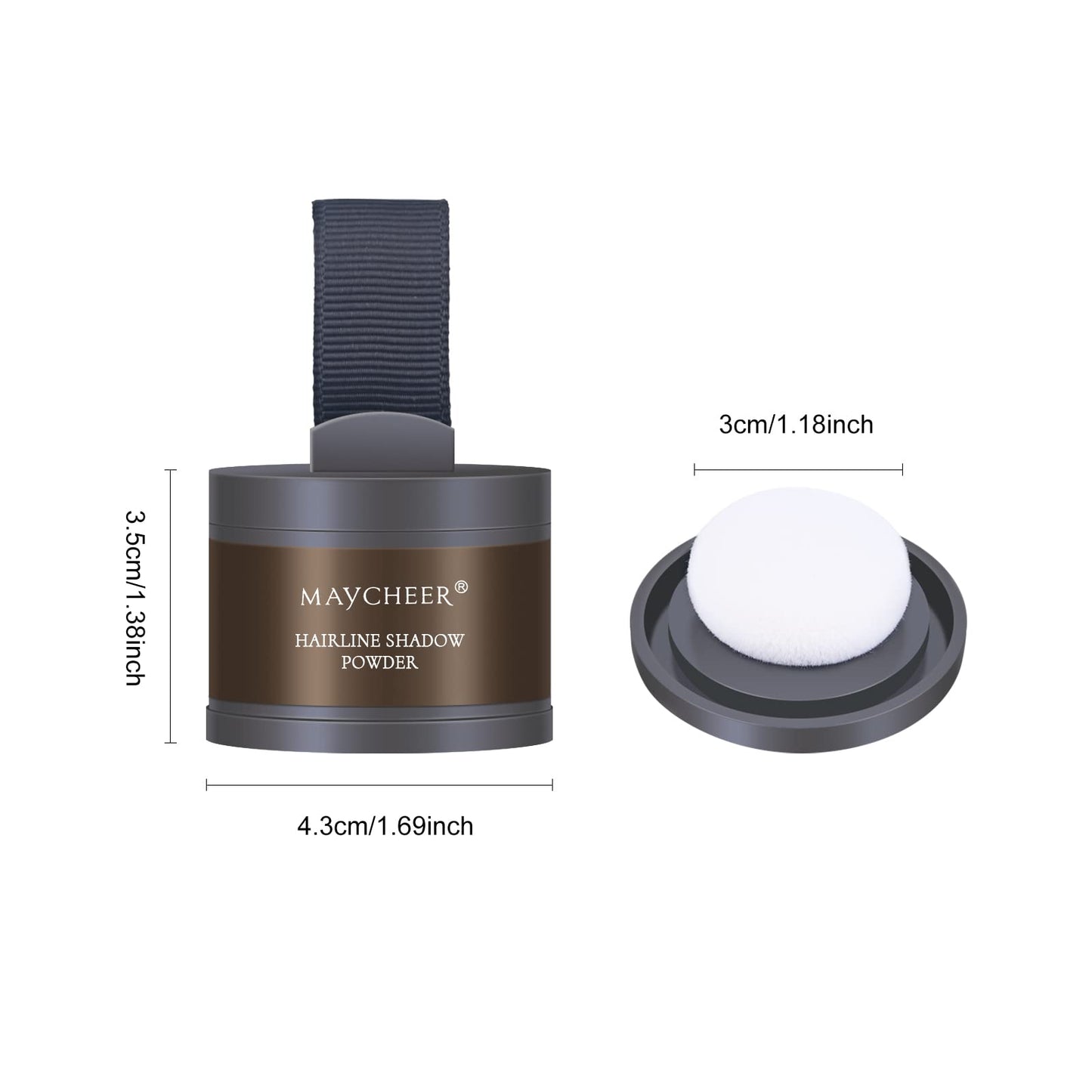 FREEORR Root Touch Up Powder for Thinning Hair - Hairline Shadow Powder for Gray Hair Coverage, Brown