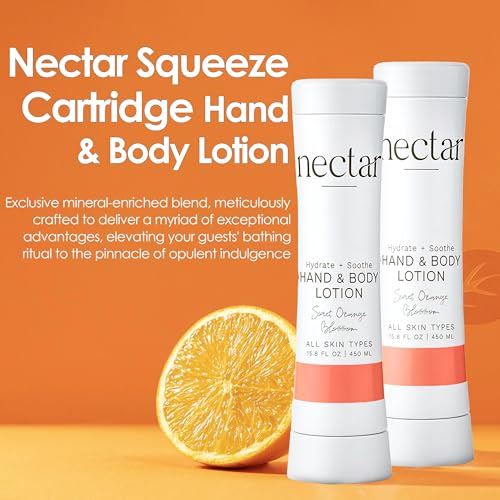 World Amenities Nectar Squeeze Cartridge Hand and Body Lotion - Moisturizing Lotion in a Squeeze Bottle