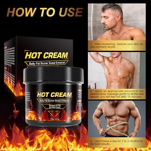 Sweat Cream for Skin, Natural Workout Enhaner Promotes Circulation for Targeted Areas, Support Muscle Warm-up & Skin Tightening, Enhance Exercise Effectiveness, Hot Swaet Cream for Women & Men